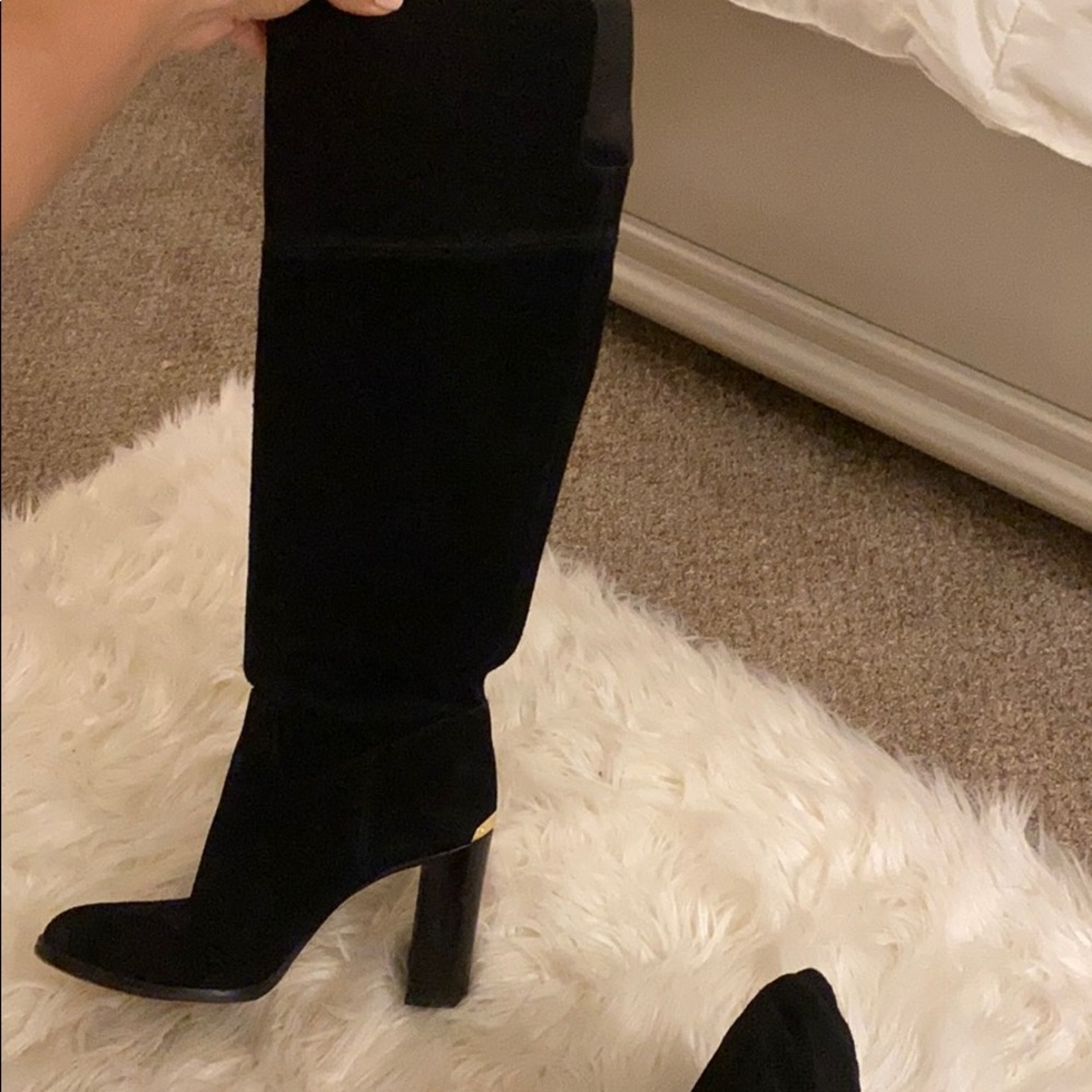 Black Michael Kors Over The Knee Suede Boots